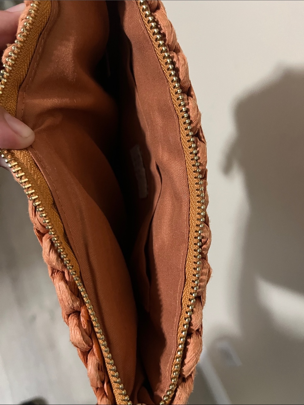 a new day Woven Straw Wristlet in Terracotta with Beaded Strap - Picture 6 of 6